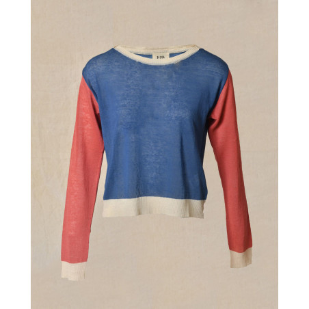 Pull en lin tricolore Diega