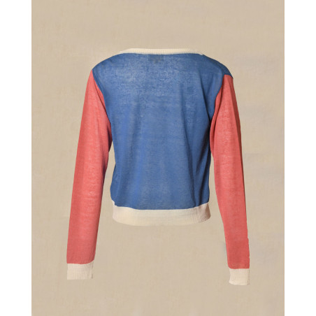 Pull en lin tricolore Diega