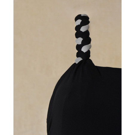 Maillot de bain une pièce noir asymétrique Lorena Antoniazzi