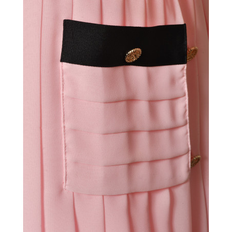 Robe plissée rose Edward Achour