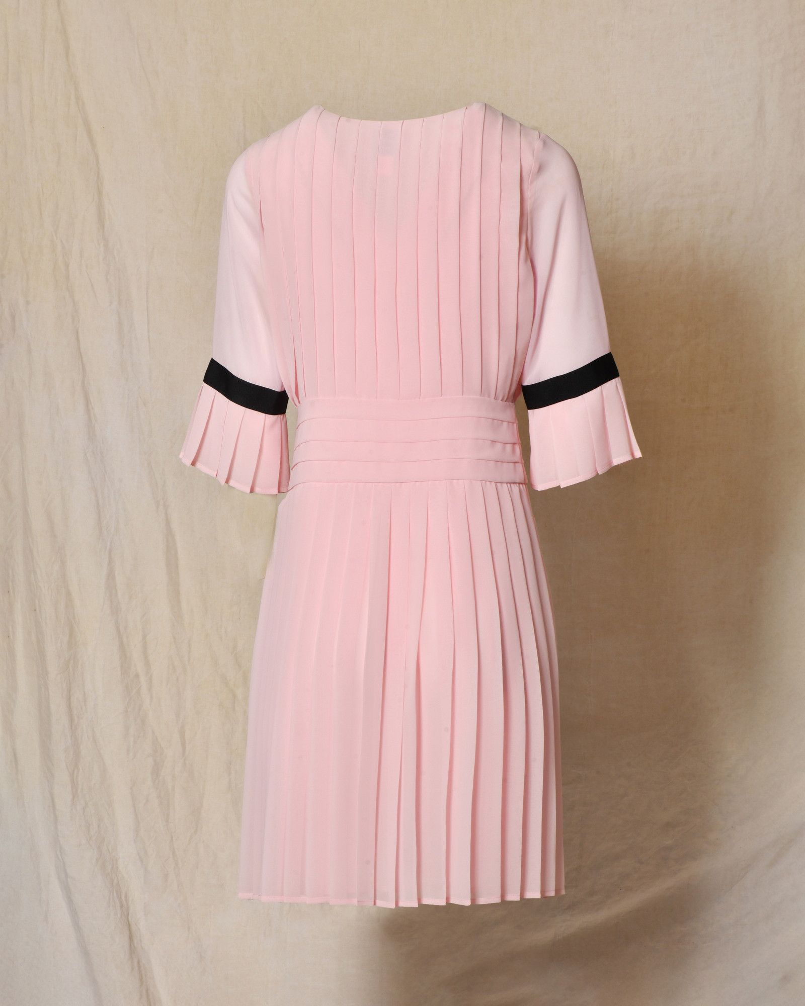 Robe plissée rose Edward Achour