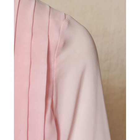 Robe plissée rose Edward Achour