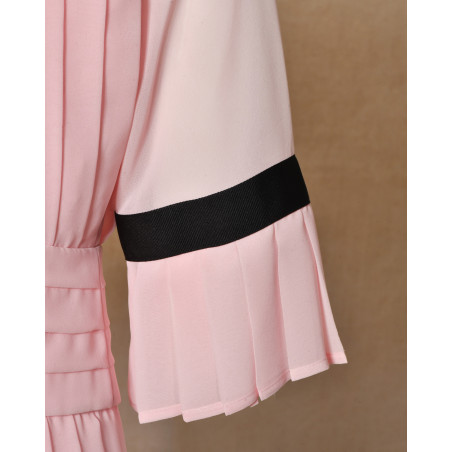 Robe plissée rose Edward Achour