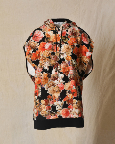 Sweat sans manches noir fleurie Givenchy