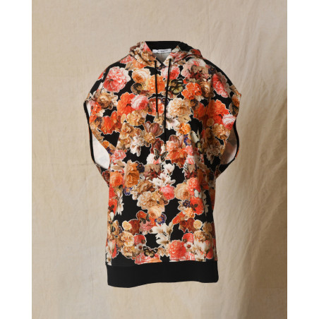 Sweat sans manches noir fleurie Givenchy