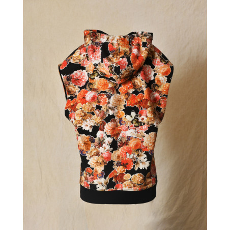 Sweat sans manches noir fleurie Givenchy