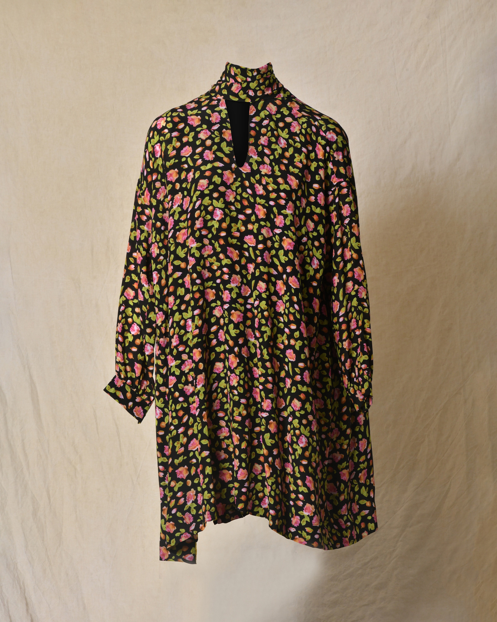 Robe fleurie en soie Balenciaga