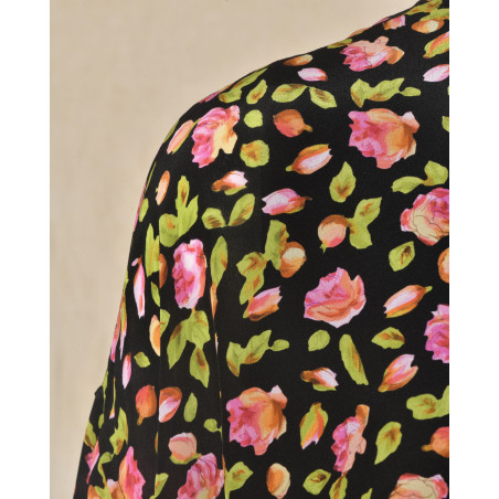 Robe fleurie en soie Balenciaga