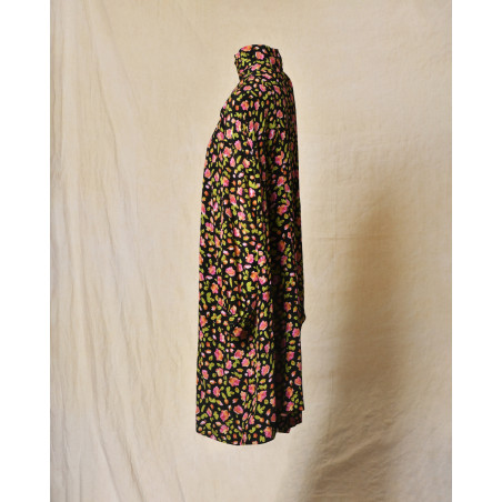 Robe fleurie en soie Balenciaga