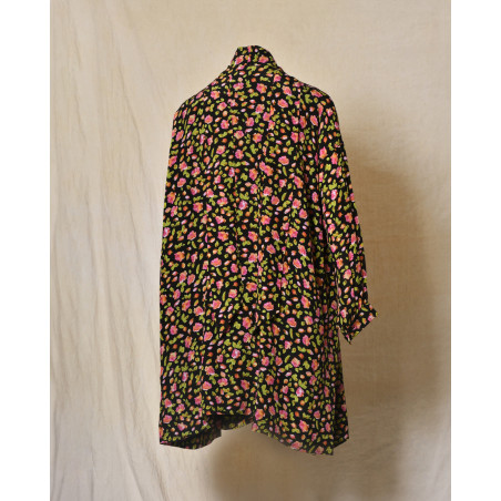 Robe fleurie en soie Balenciaga