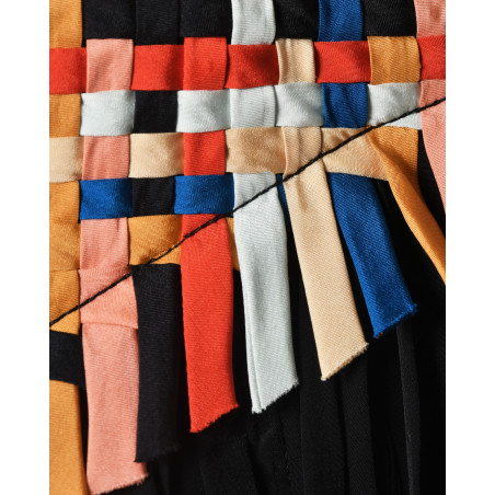 Jupe plissée avec applications tressées Forte Forte