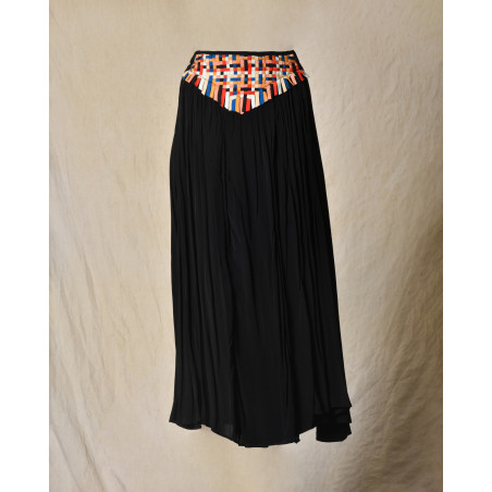 Jupe plissée avec applications tressées Forte Forte