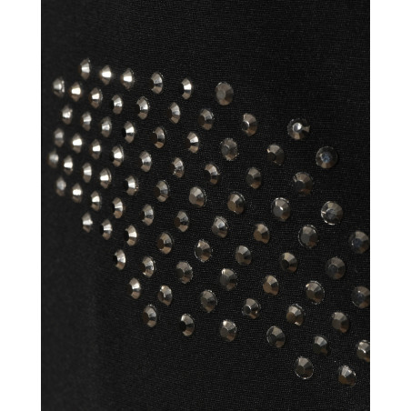 Robe bustier noire ajustée à détails cloutés Balmain