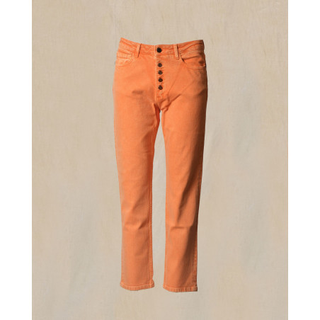 Jean en coton orange May June