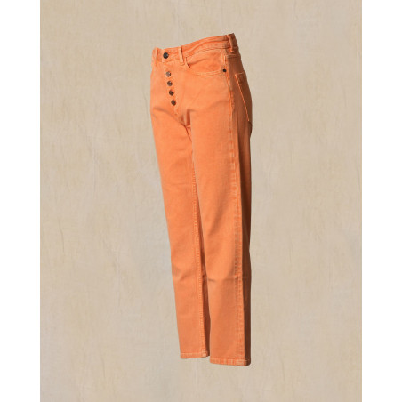 Jean en coton orange May June