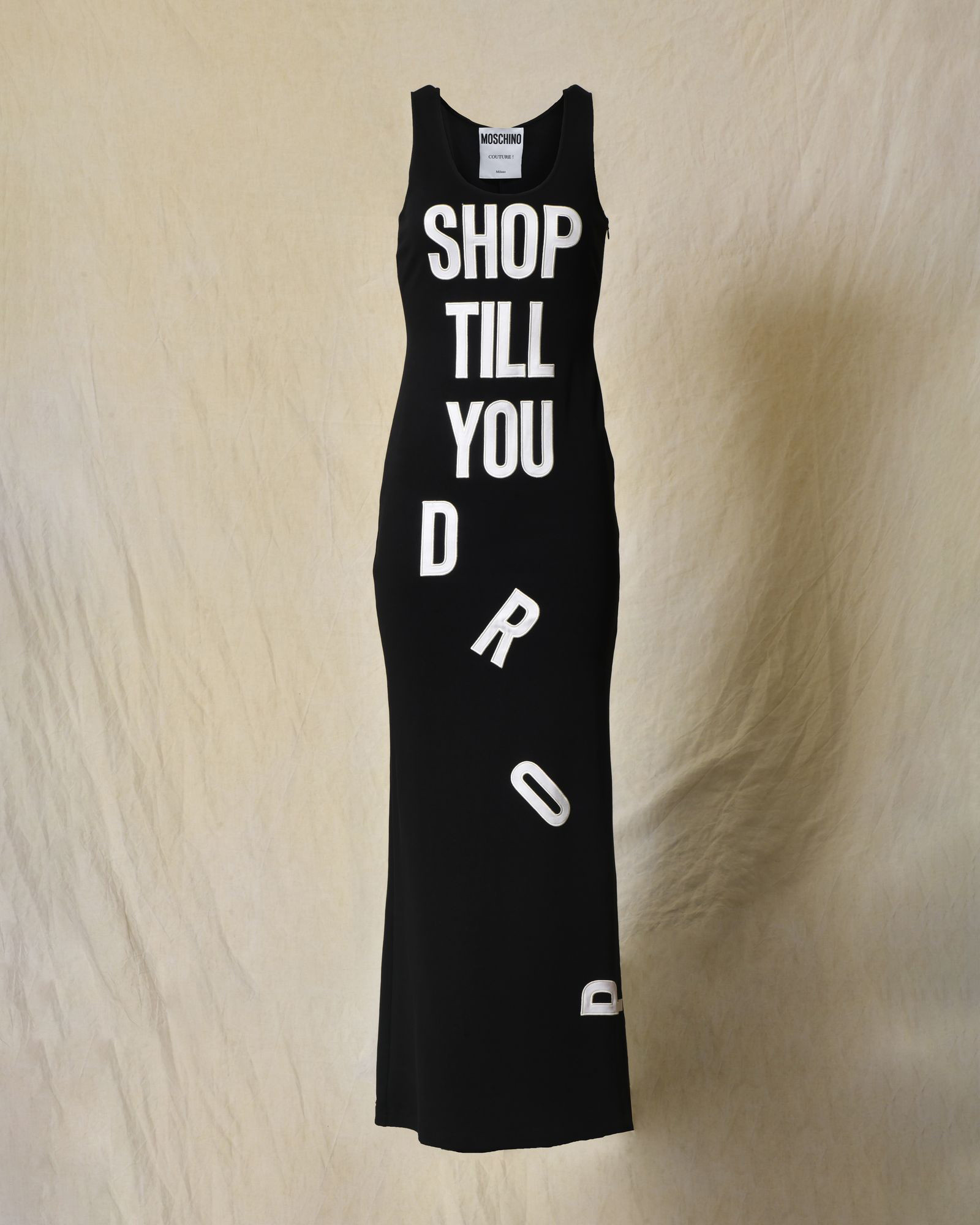 Robe débardeur longue à lettres fantaisies Moschino