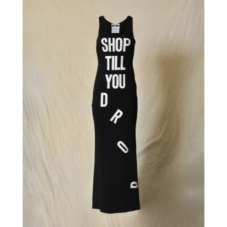 Robe débardeur longue à lettres fantaisies Moschino