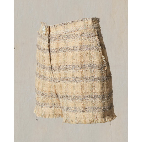 Short en tweed beige Edward Achour