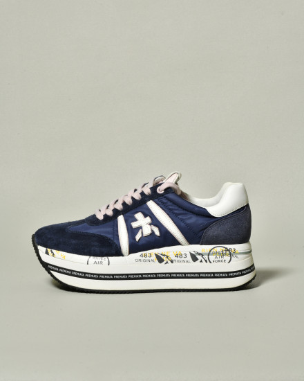 Baskets bleues à plateforme Premiata