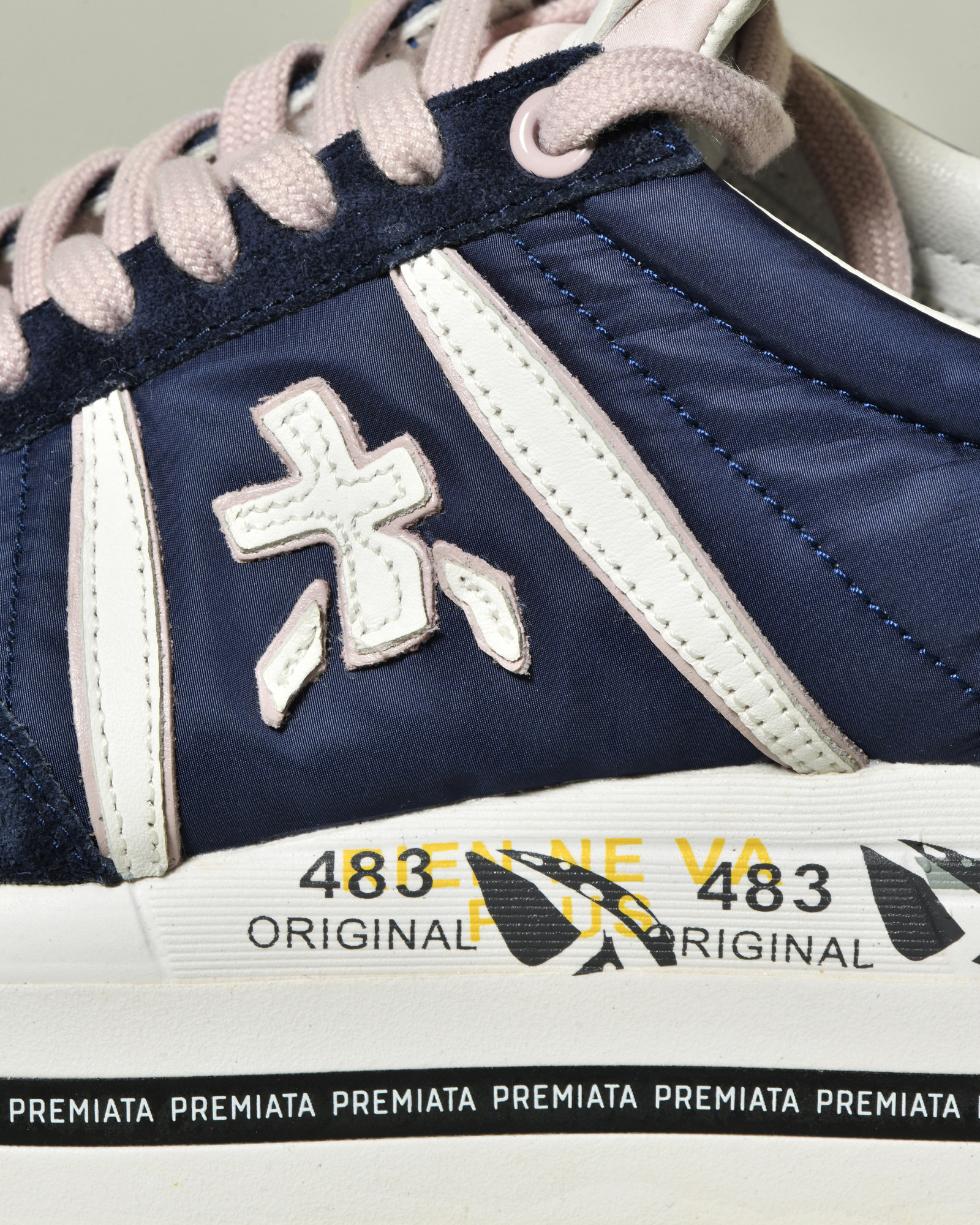 Baskets bleues à plateforme Premiata