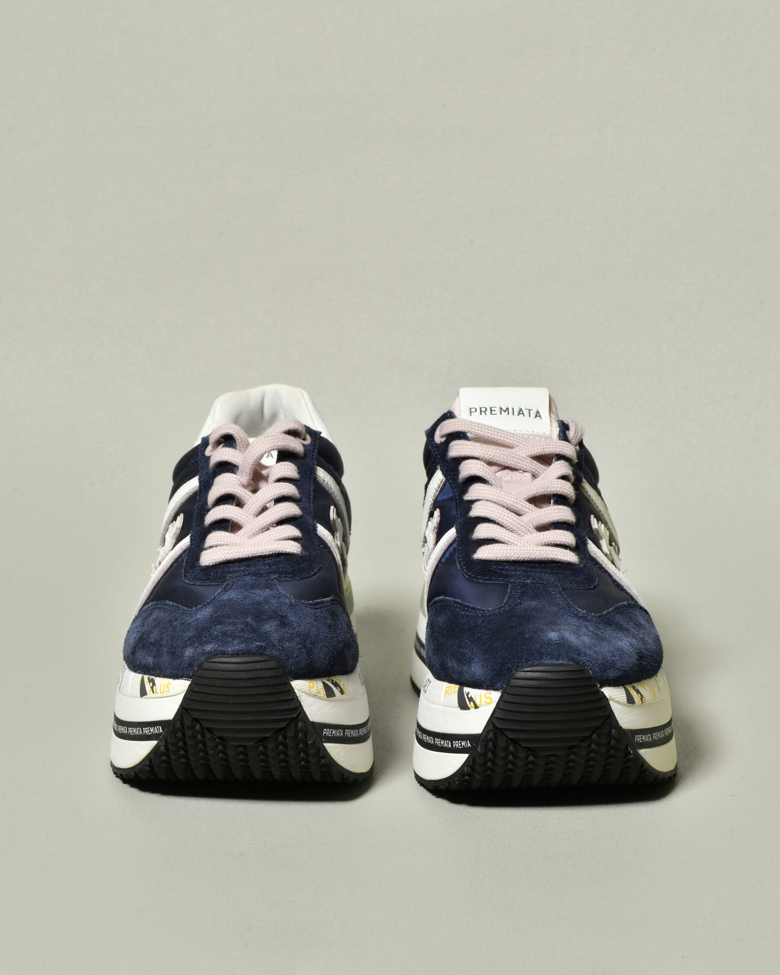Baskets bleues à plateforme Premiata