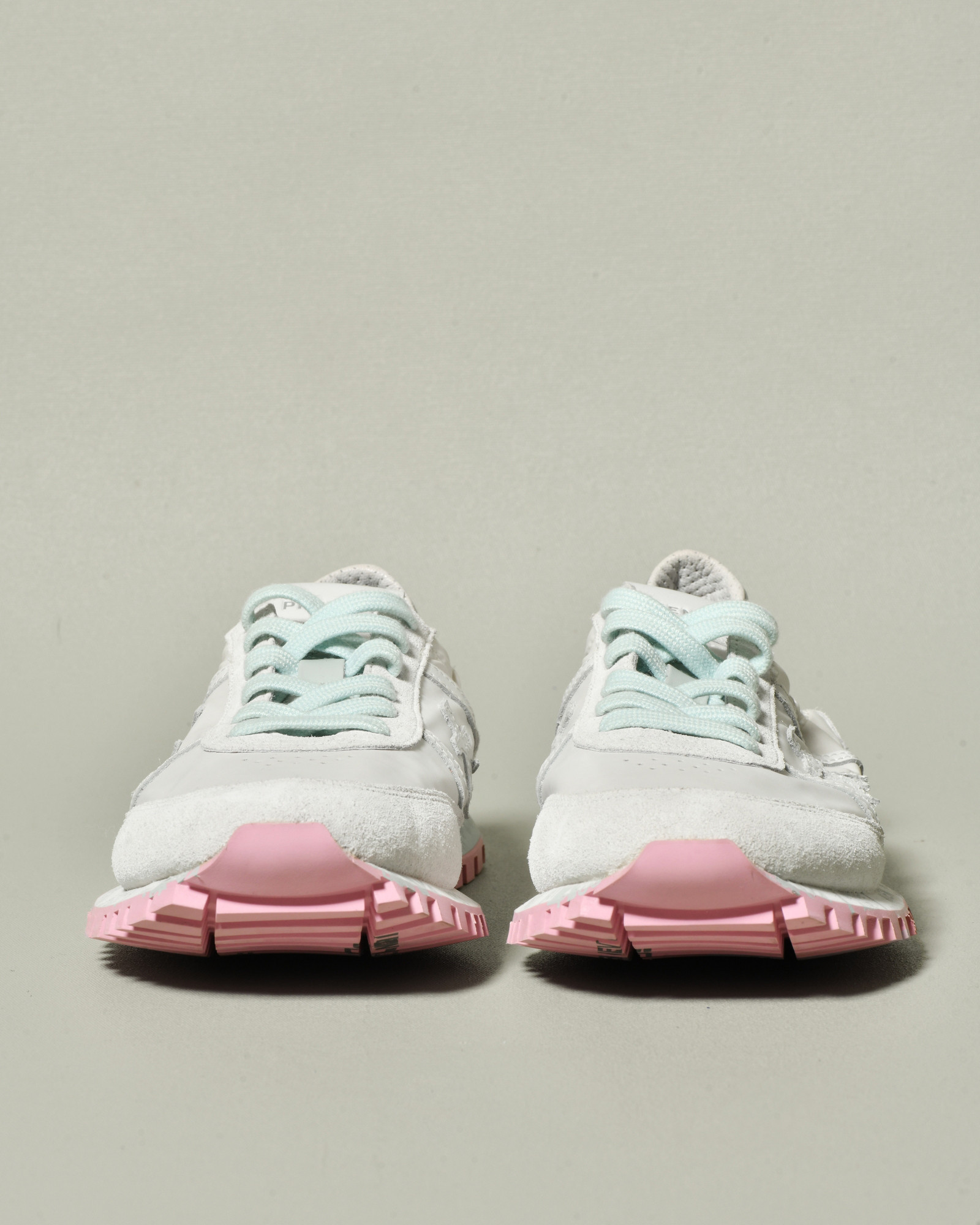 Baskets basses blanches avec talon élastiqué Premiata
