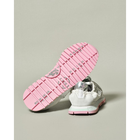 Baskets basses blanches avec talon élastiqué Premiata