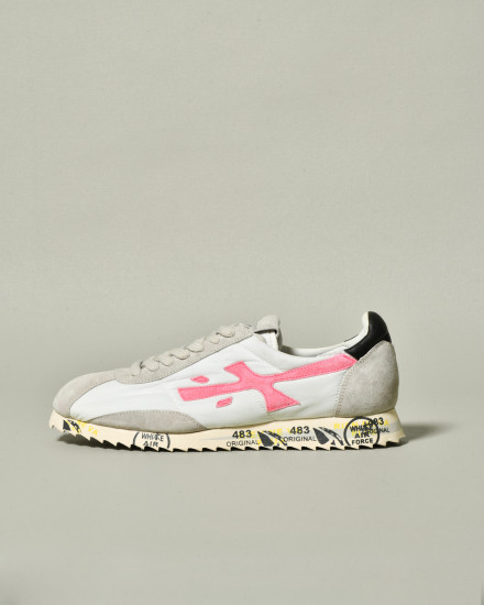 Baskets blanches à empiècements suédés Premiata