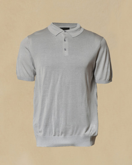 Polo gris en soie Outfit