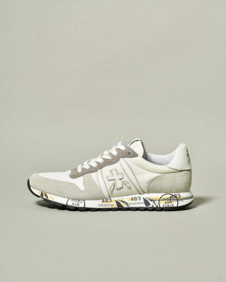 Baskets blanches à semelle graphique Premiata