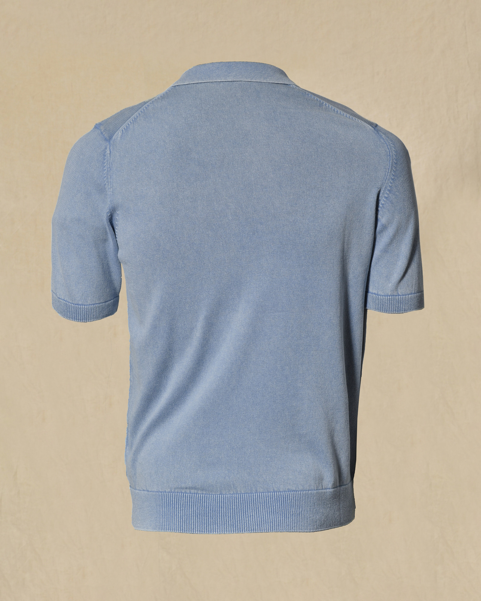 Polo en coton bleu Bramante