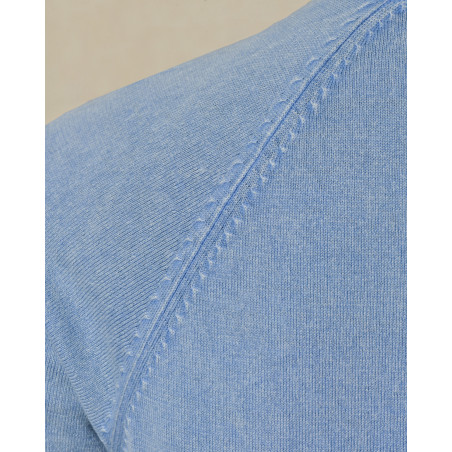 Polo en coton bleu Bramante