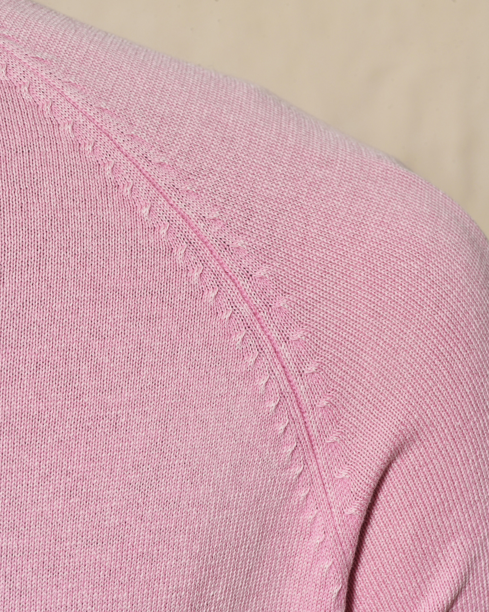 Polo à col boutonné rose Bramante