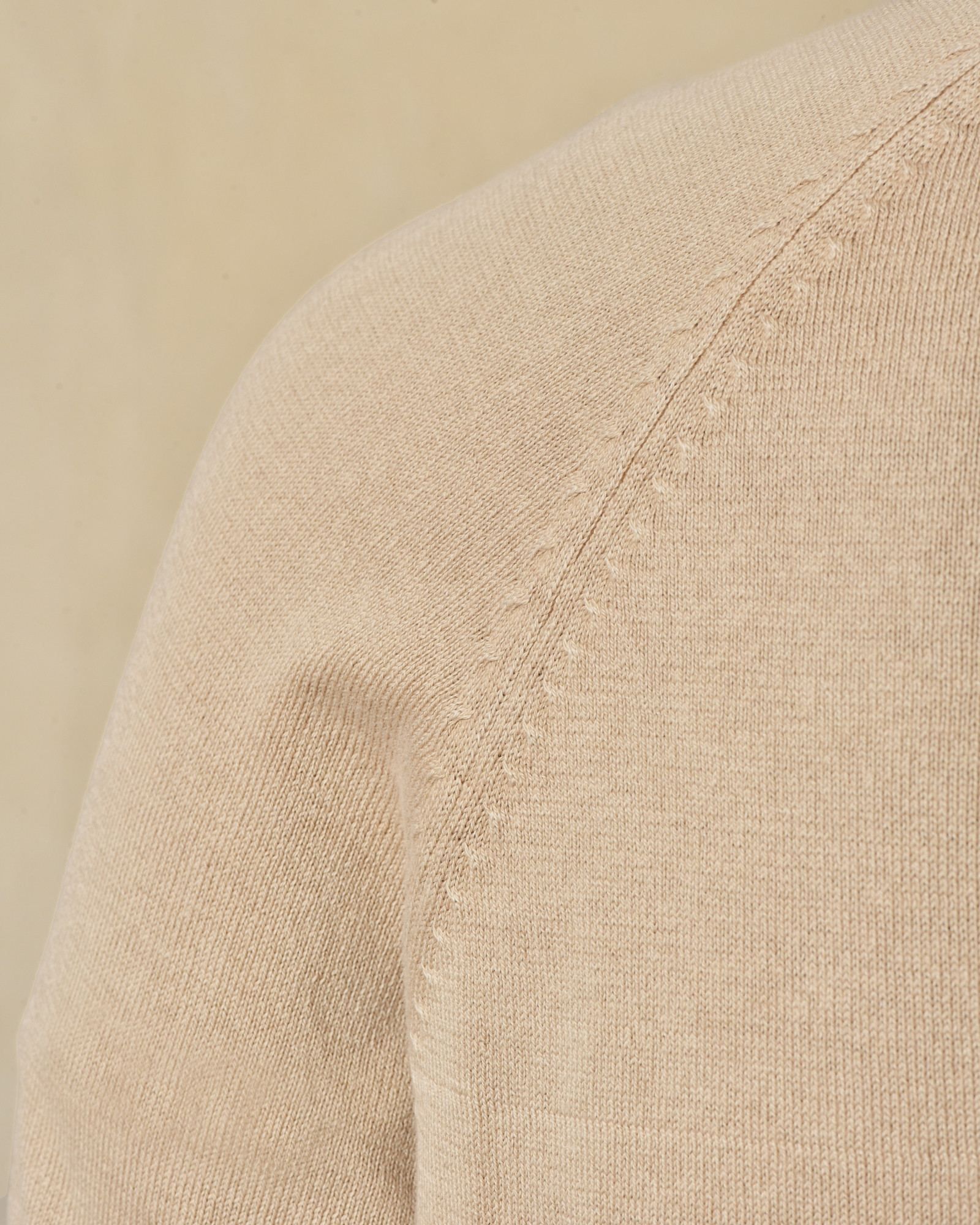 Polo à col boutonné beige Bramante