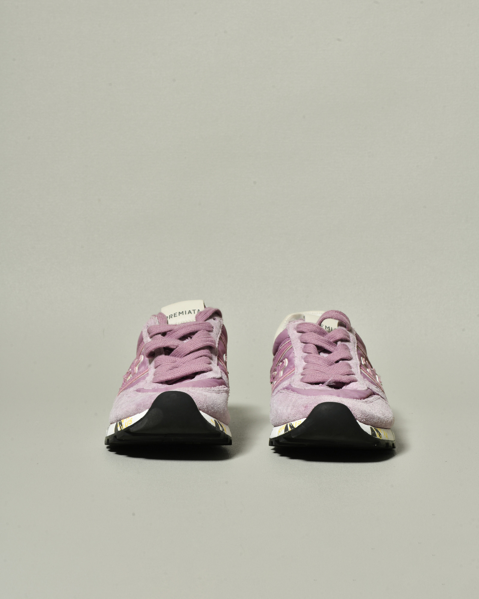 Baskets en daim violet à semelle graphique Premiata