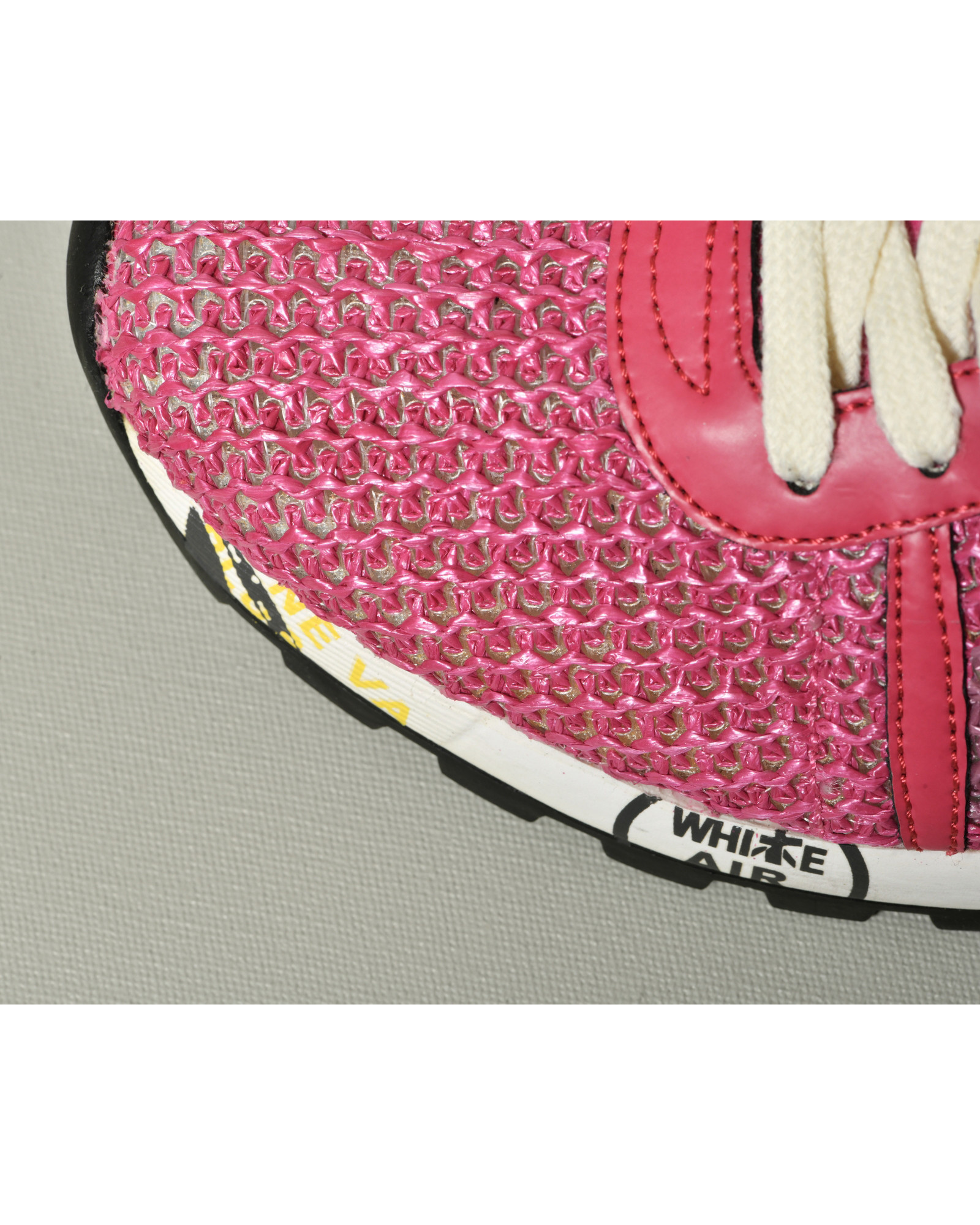 Baskets en maille rose à semelles graphiques Premiata