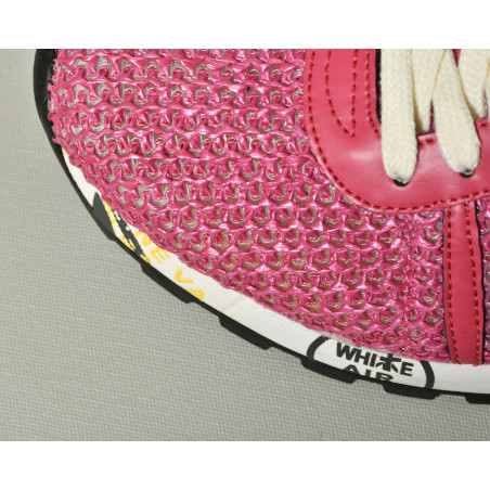 Baskets en maille rose à semelles graphiques Premiata