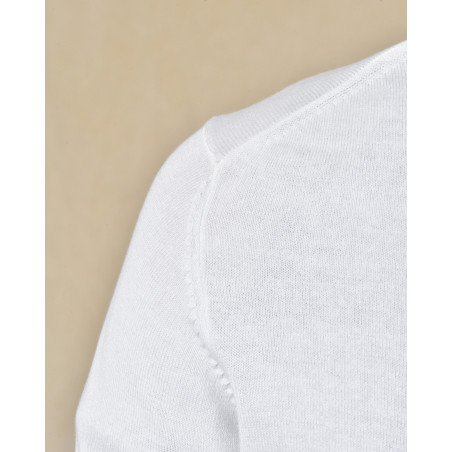 Polo en coton blanc Bramante