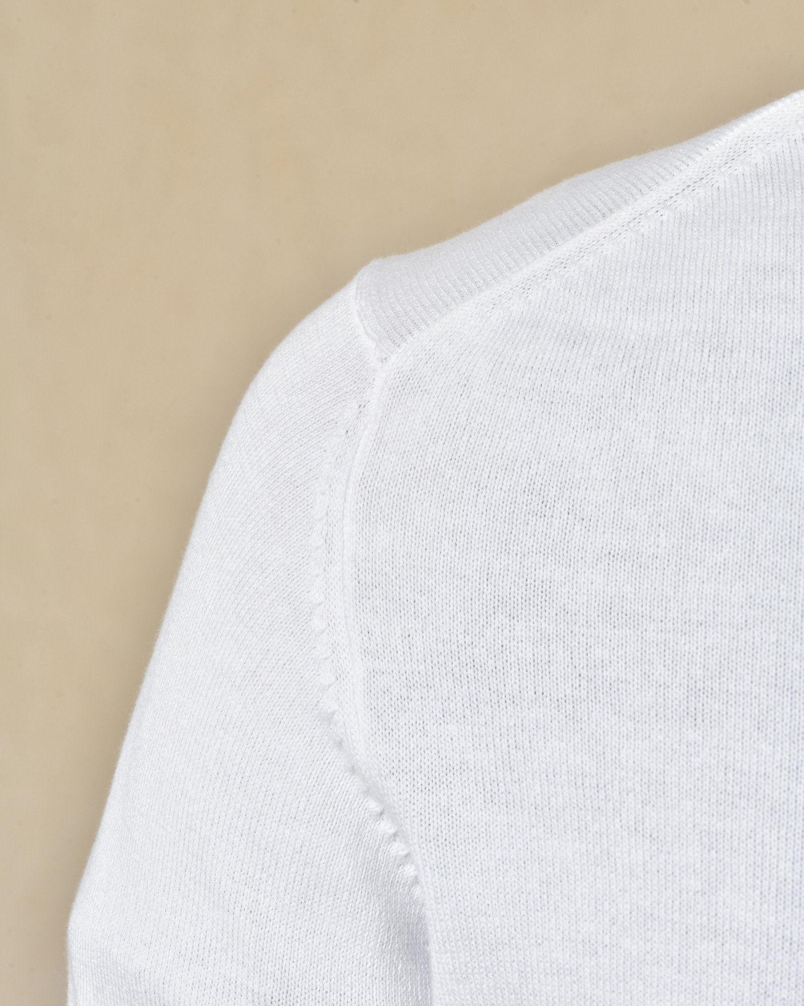 Polo à col boutonné blanc Bramante
