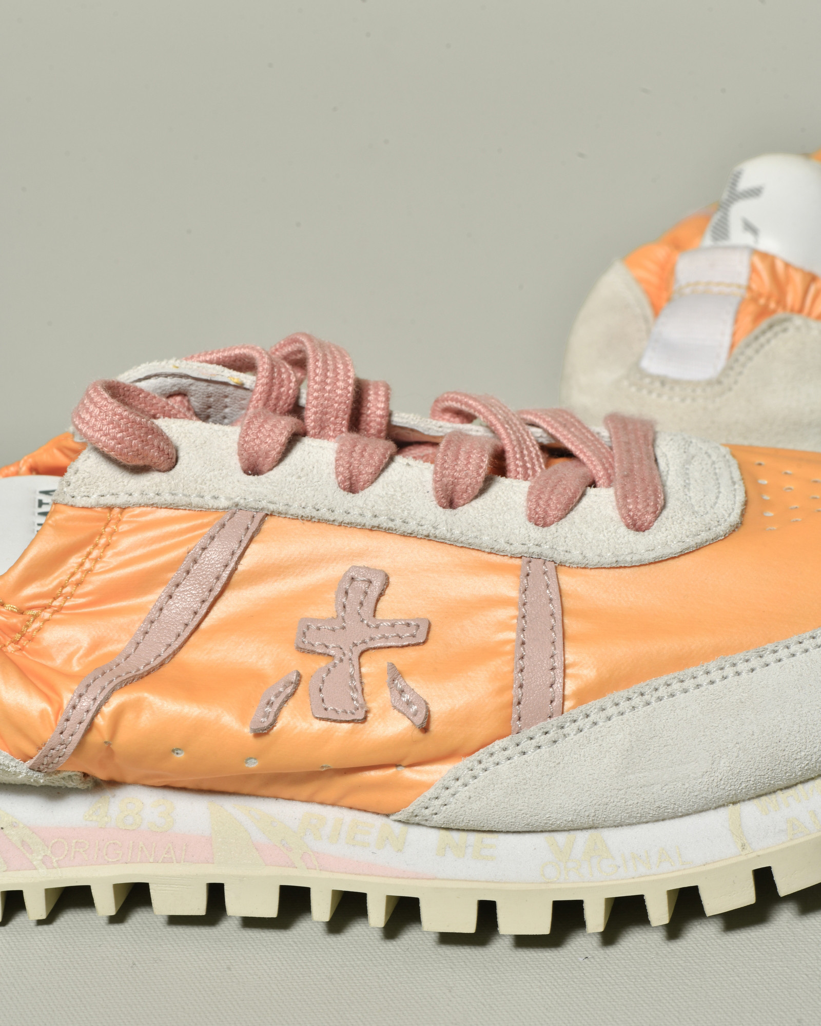 Baskets orange avec talon élastiqué Premiata