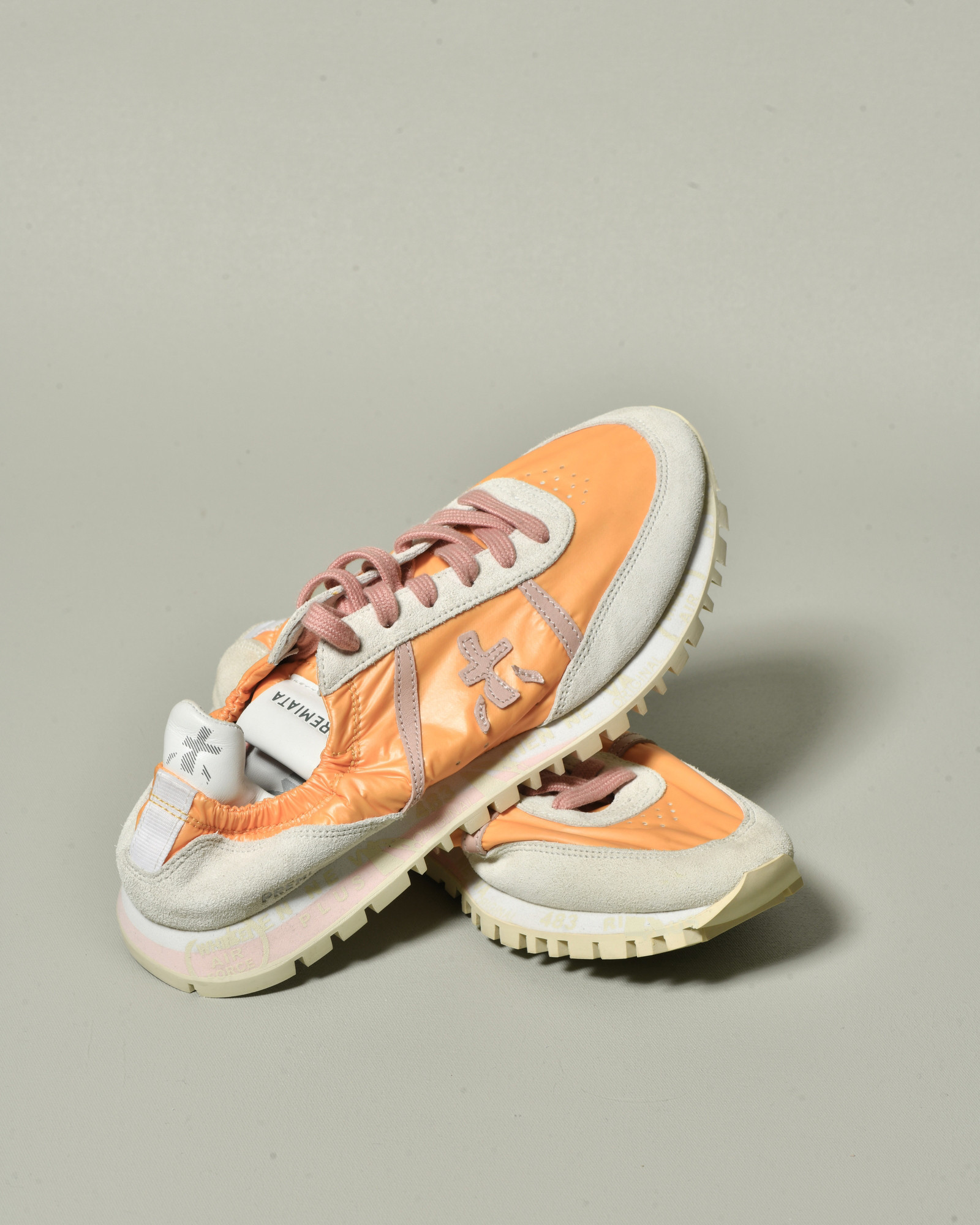 Baskets orange avec talon élastiqué Premiata