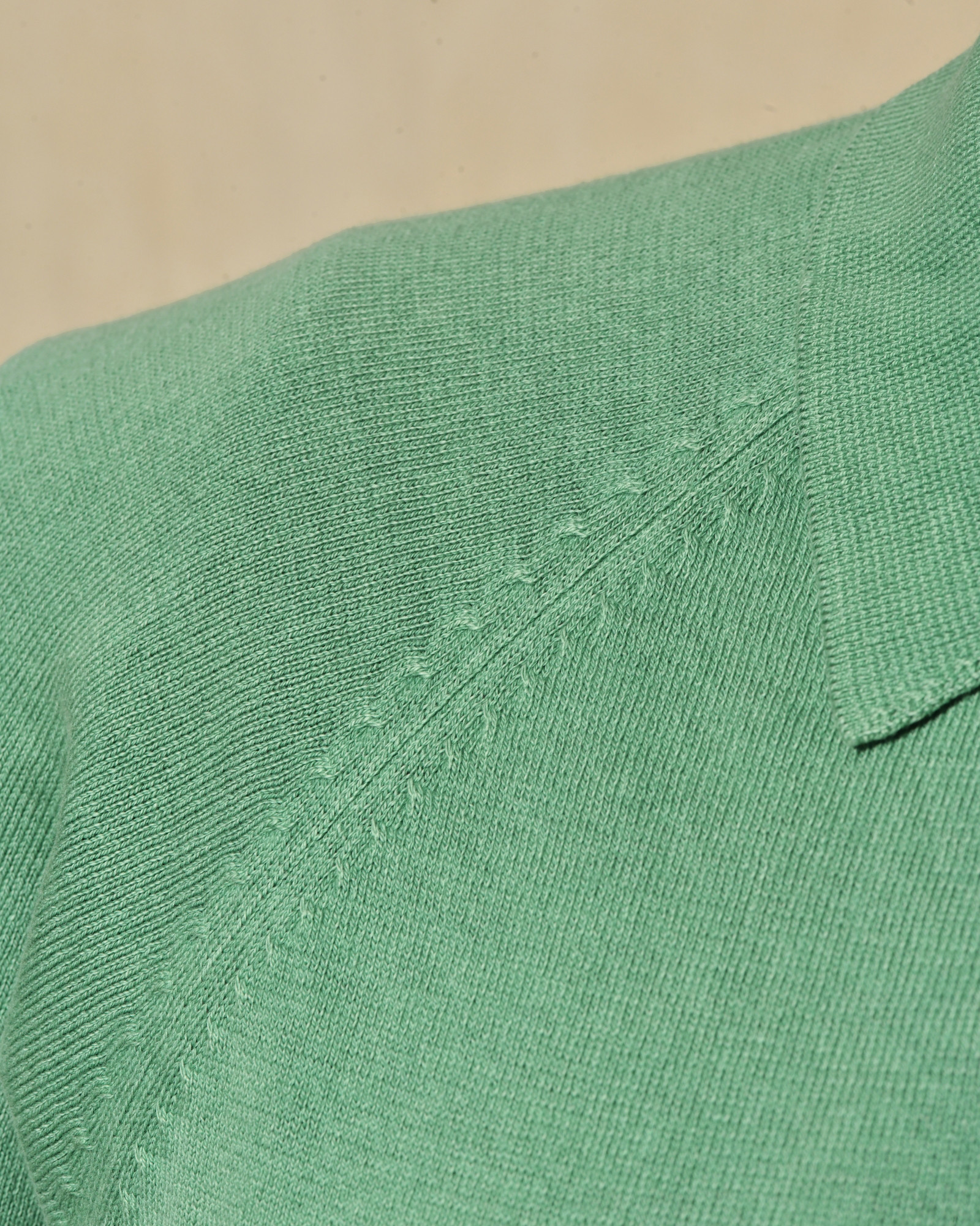 Polo à col boutonné vert Bramante