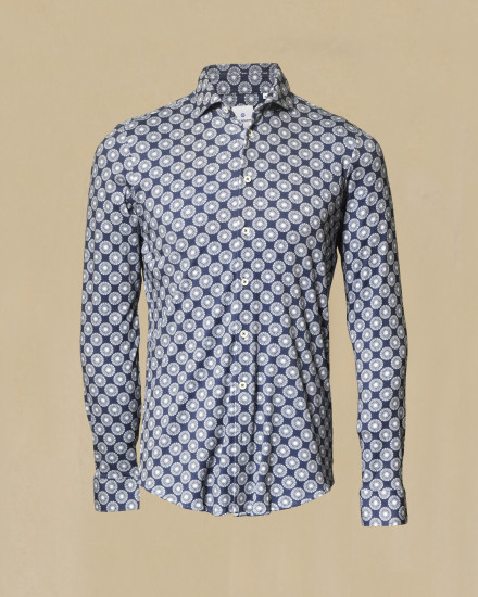 Chemise à imprimé bleu Blue Industry