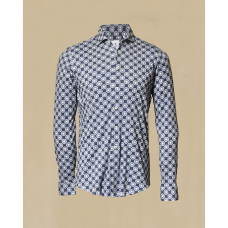 Chemise à imprimé bleu Blue Industry