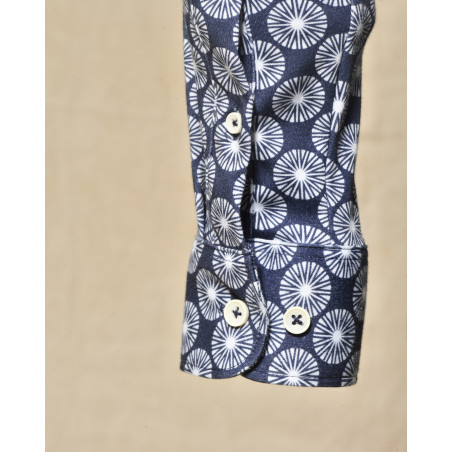 Chemise à imprimé bleu Blue Industry