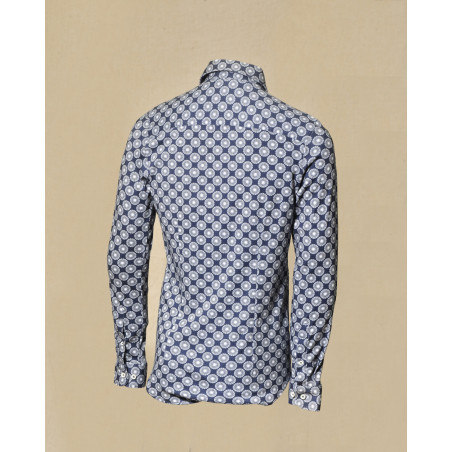 Chemise à imprimé bleu Blue Industry