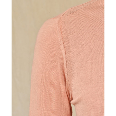Pull fin en maille saumon Outfit