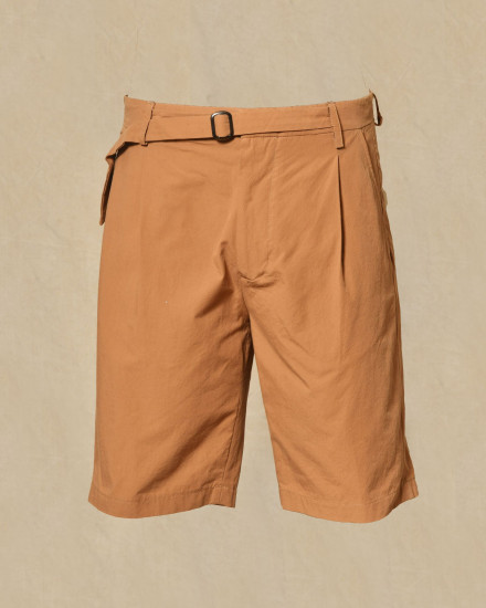 Bermuda ceinturé camel Ixos