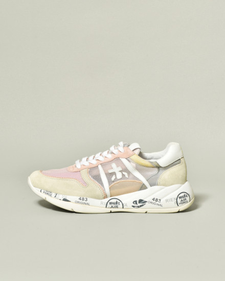 Baskets à empiècements translucides beige Premiata