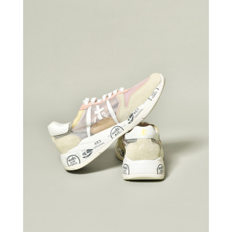 Baskets à empiècements translucides beige Premiata